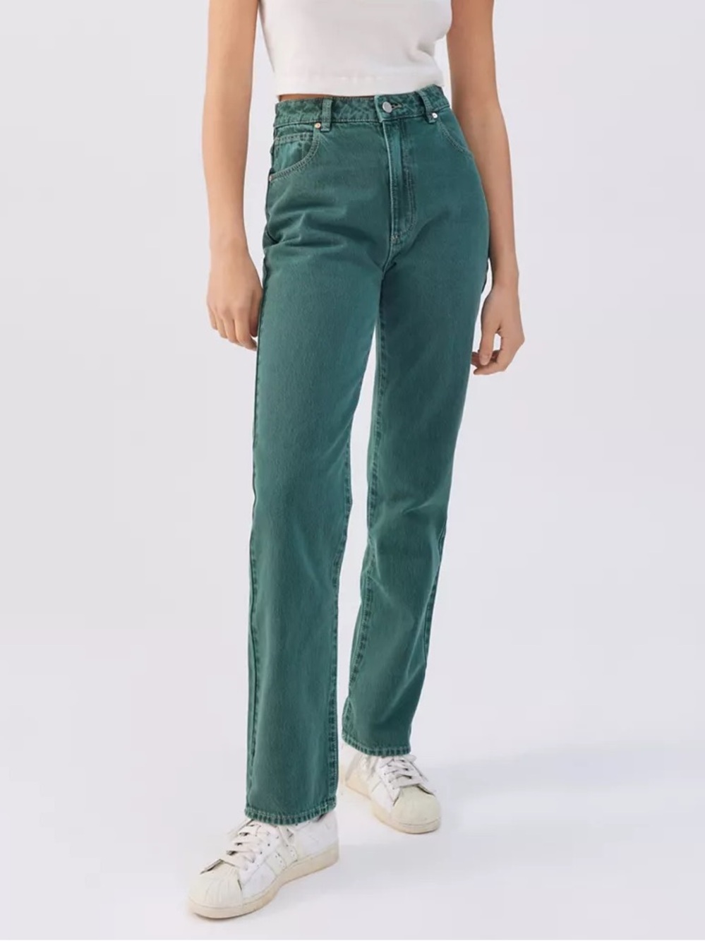 Abrand A 94 High-Waisted Straight Jeans ‘90s Green